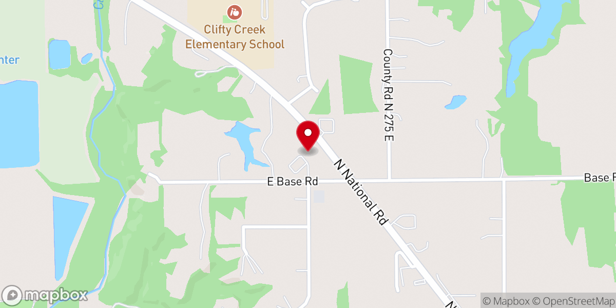 Map showing location of Columbus Reformed Presbyterian Church