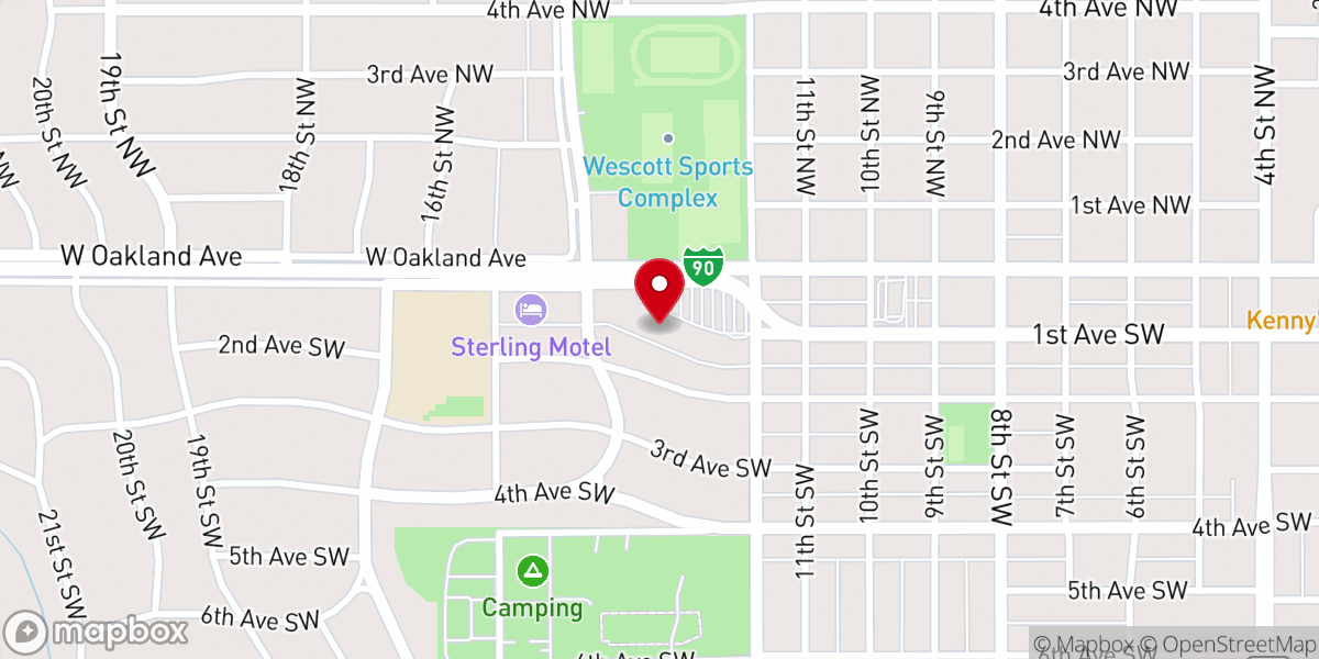 Map showing location of Sterling Shopping Center