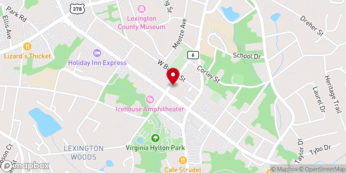Map showing location of Center Pointe Community Church