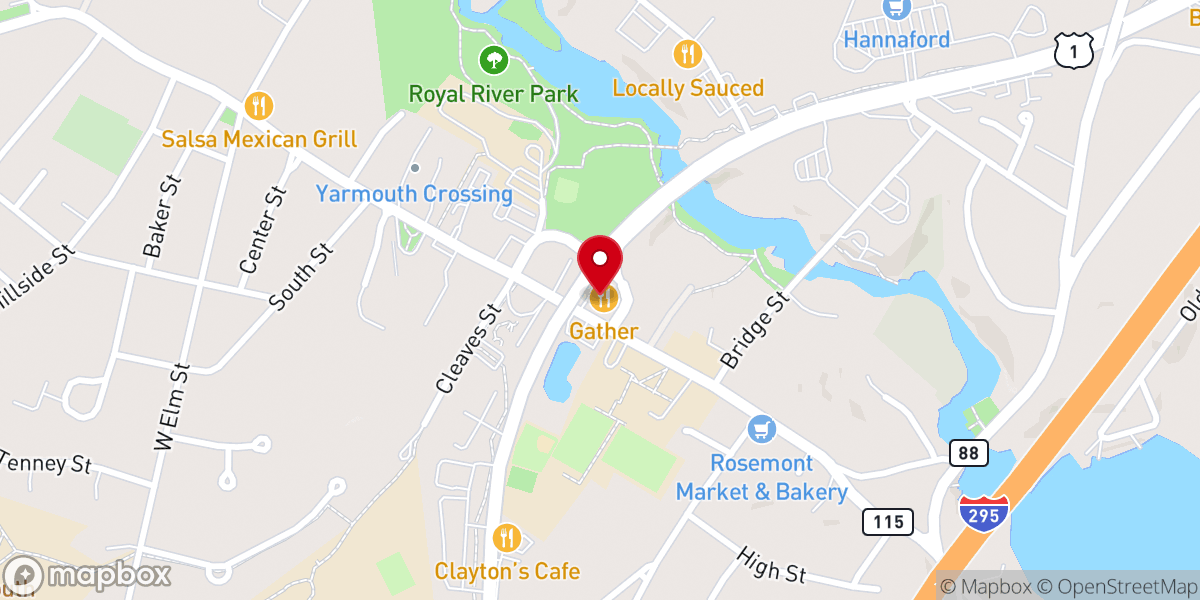 Map showing location of Gather