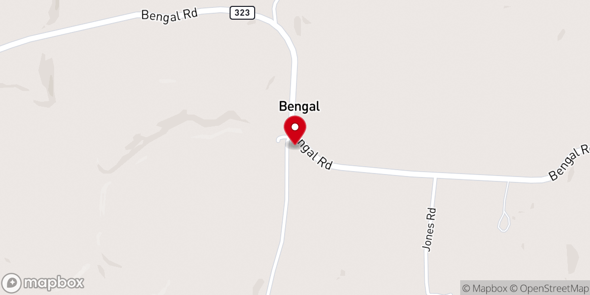 Map showing location of Friendship Baptist Church