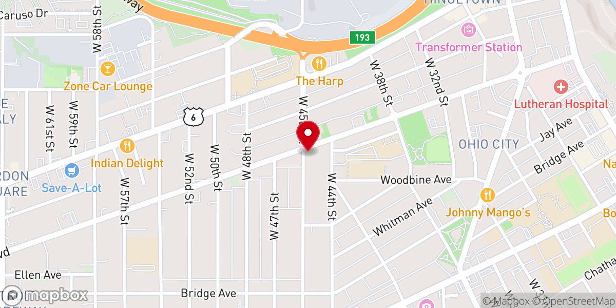 Map showing location of St. Paul's Community Church UCC