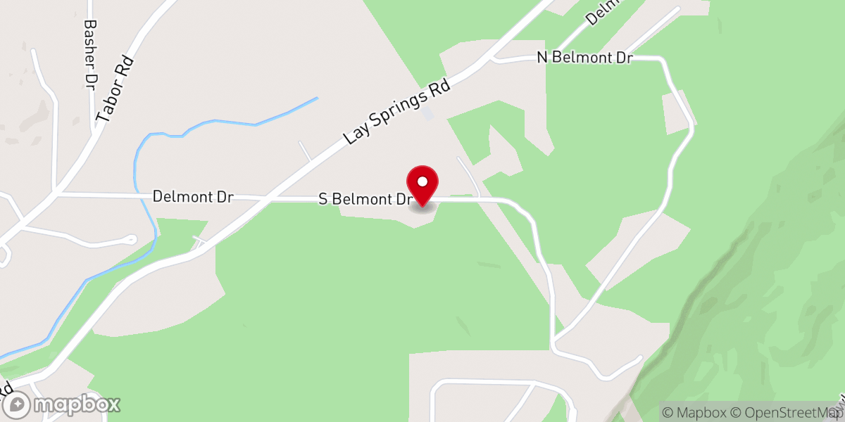 Map showing location of Lookout Mountain Freewill Baptist Church