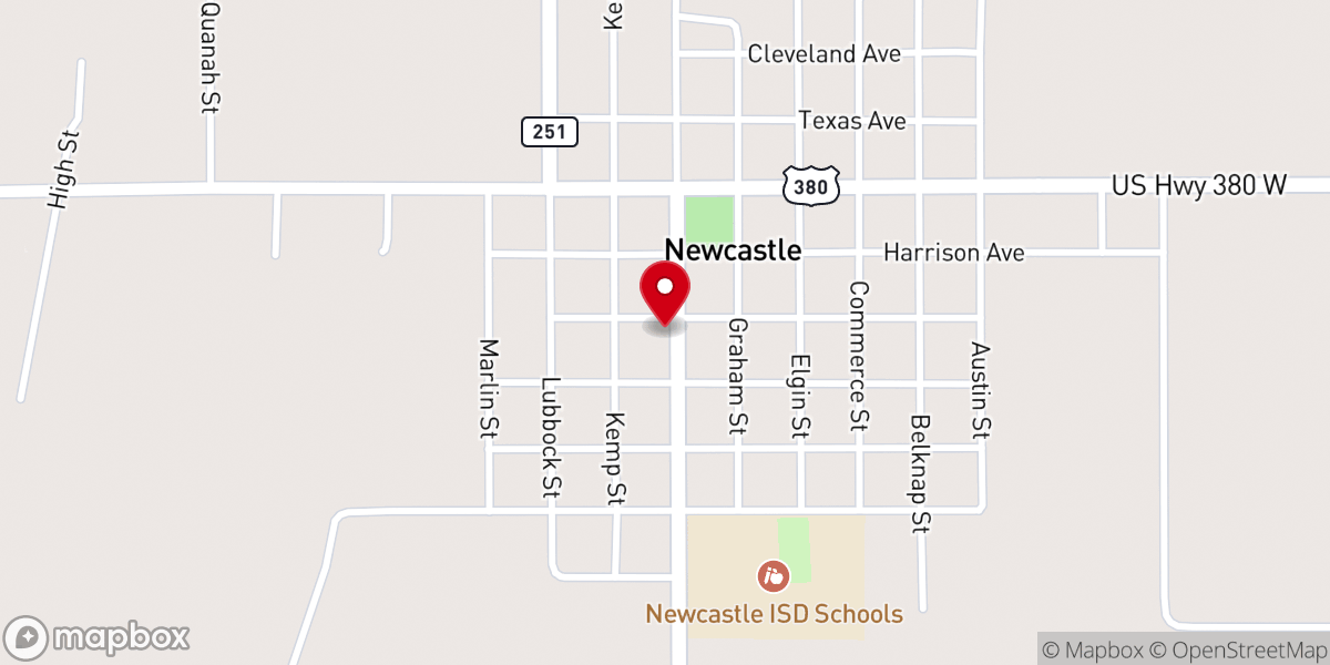 Map showing location of Newcastle Methodist Church