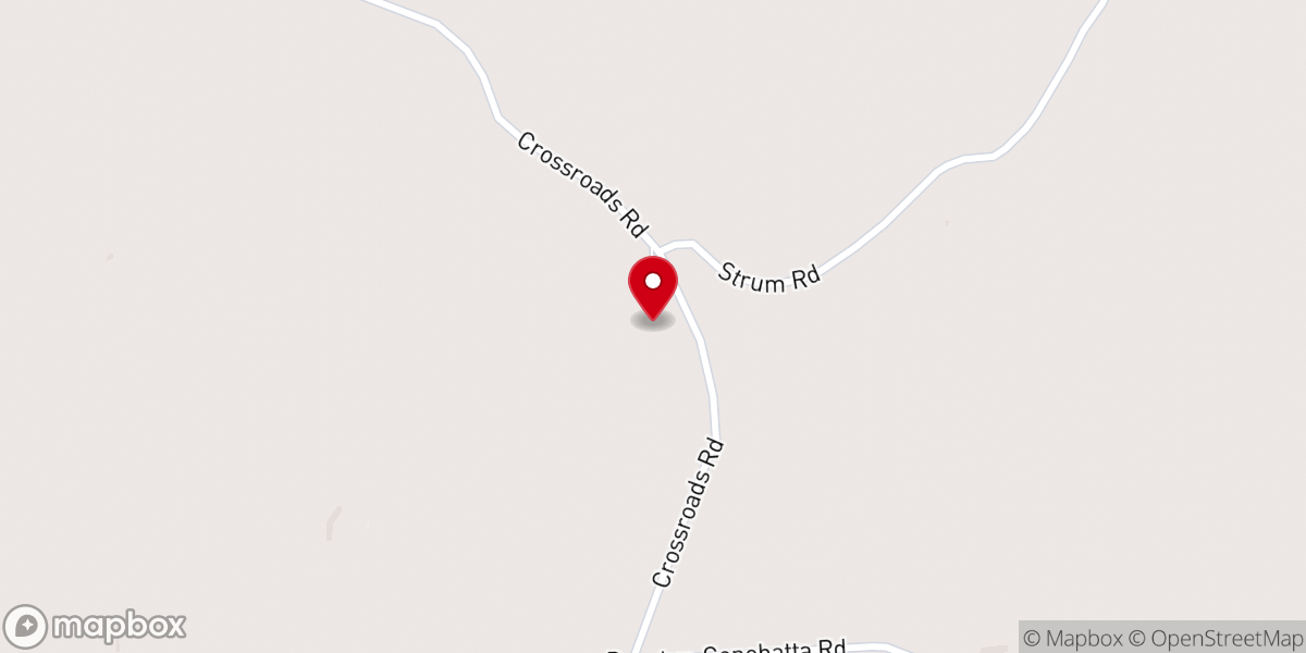 Map showing location of Crossroads Baptist Church