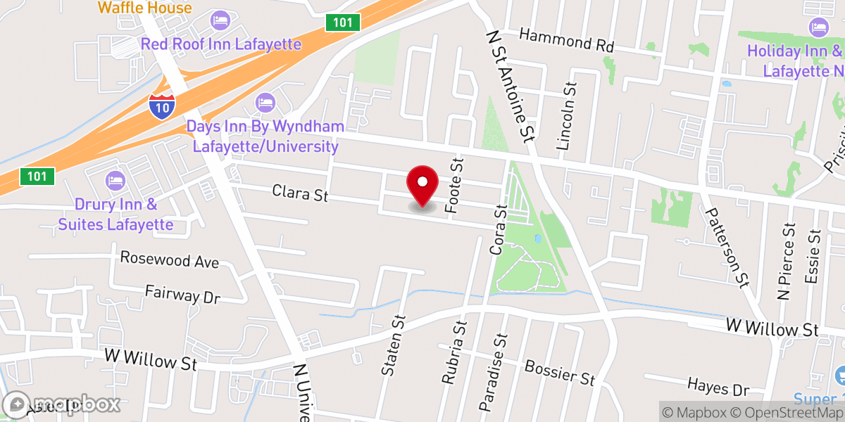 Map showing location of Mount Calvary Church