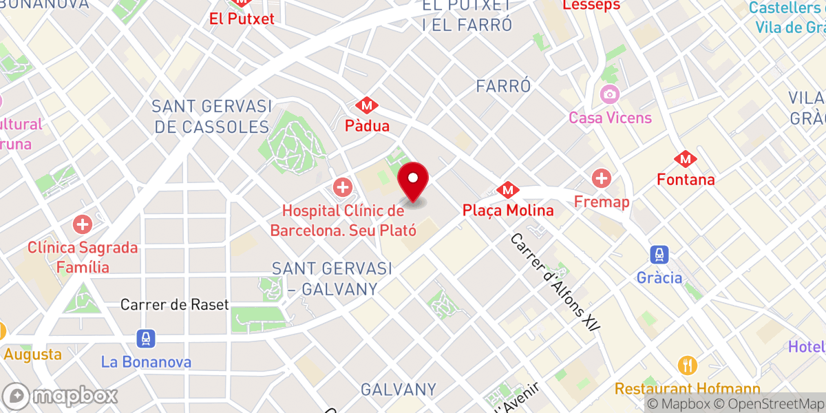 Map showing location of Iglesia de Santa Inés