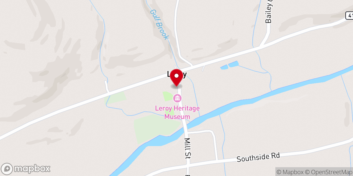 Map showing location of LeRoy Independent Baptist Church