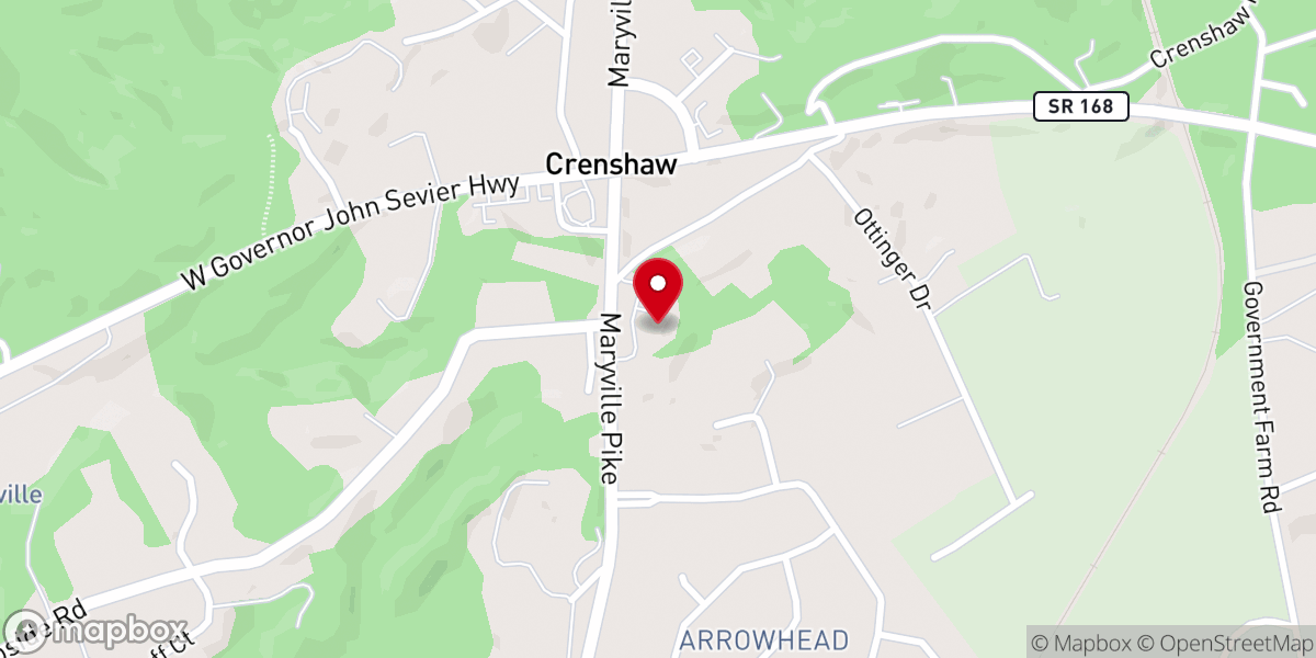 Map showing location of Mountain View United Methodist Church