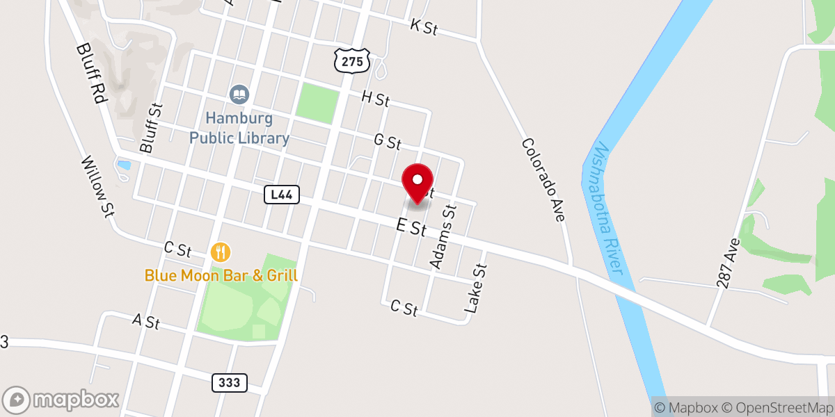 Map showing location of United Trinity Church
