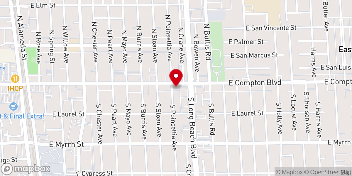 Map showing location of Garden of Eden Baptist Church