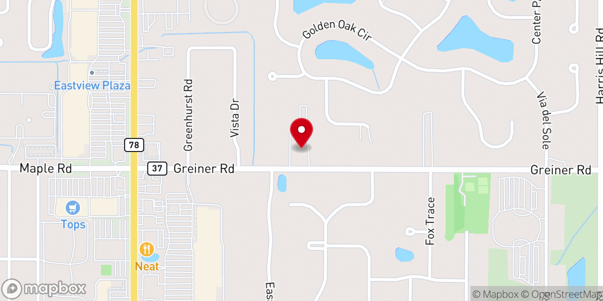 Map showing location of Evangel Assembly of God