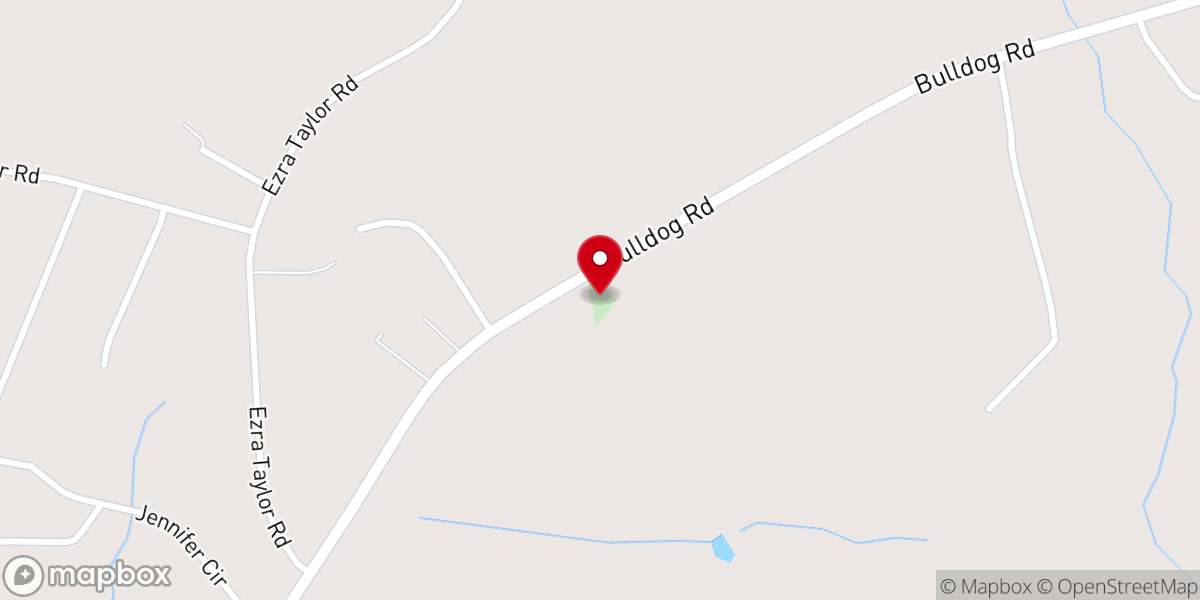 Map showing location of Jordon Stream Church