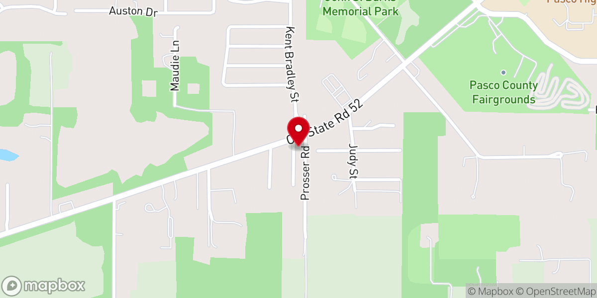 Map showing location of Bethel Family Worship Center