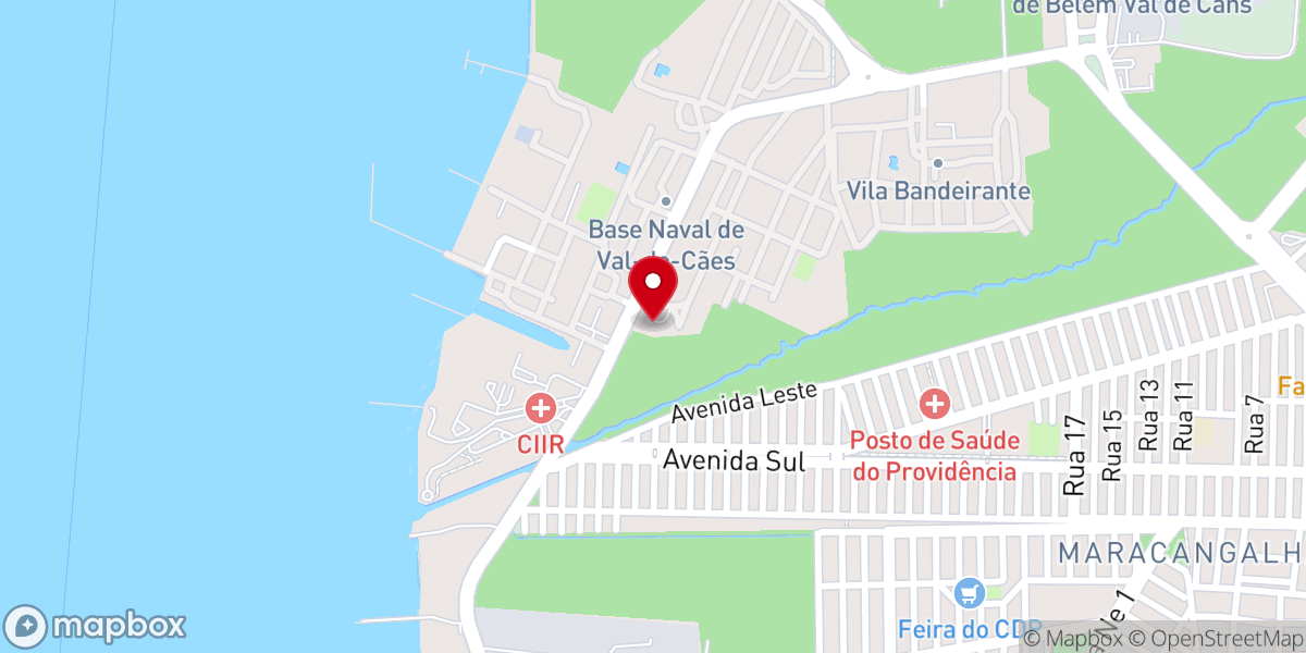 Map showing location of Capelania Evangélica MB