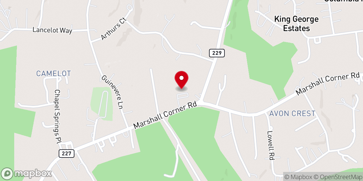 Map showing location of White Plains Baptist Church