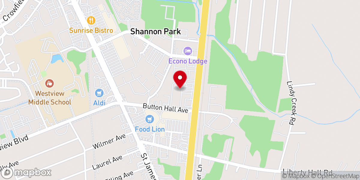 Map showing location of Faith Church - Goose Creek