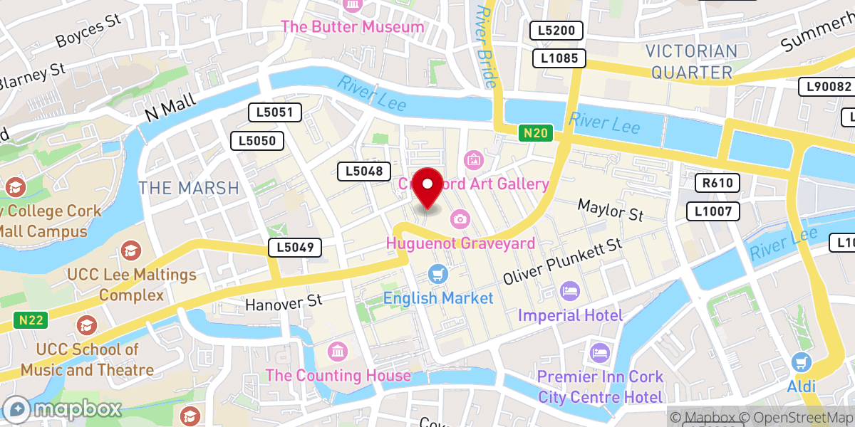 Map showing location of Saints Peter and Paul's Roman Catholic Church