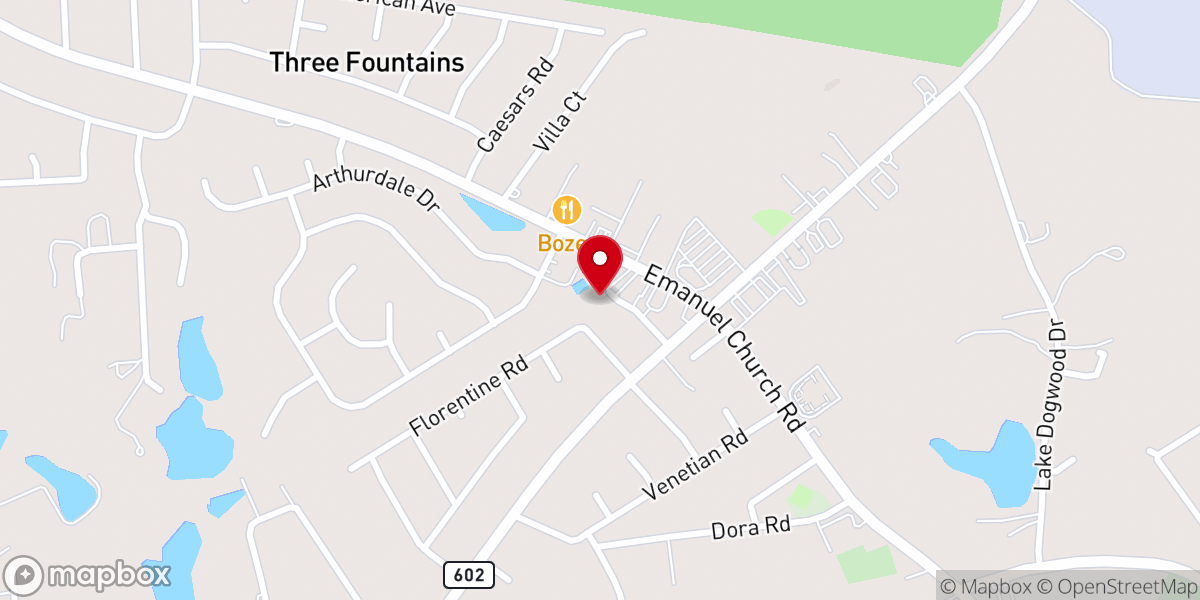 Map showing location of Calvary Community Church