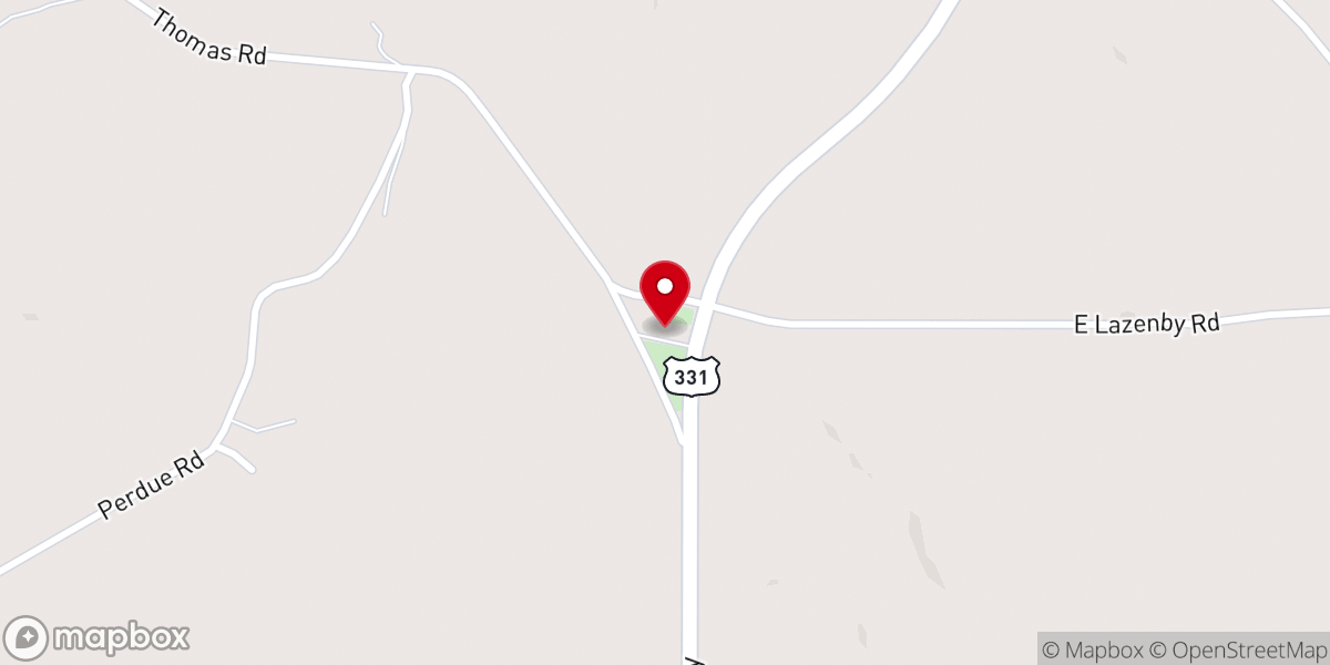 Map showing location of Mount Pleasant Church of Christ