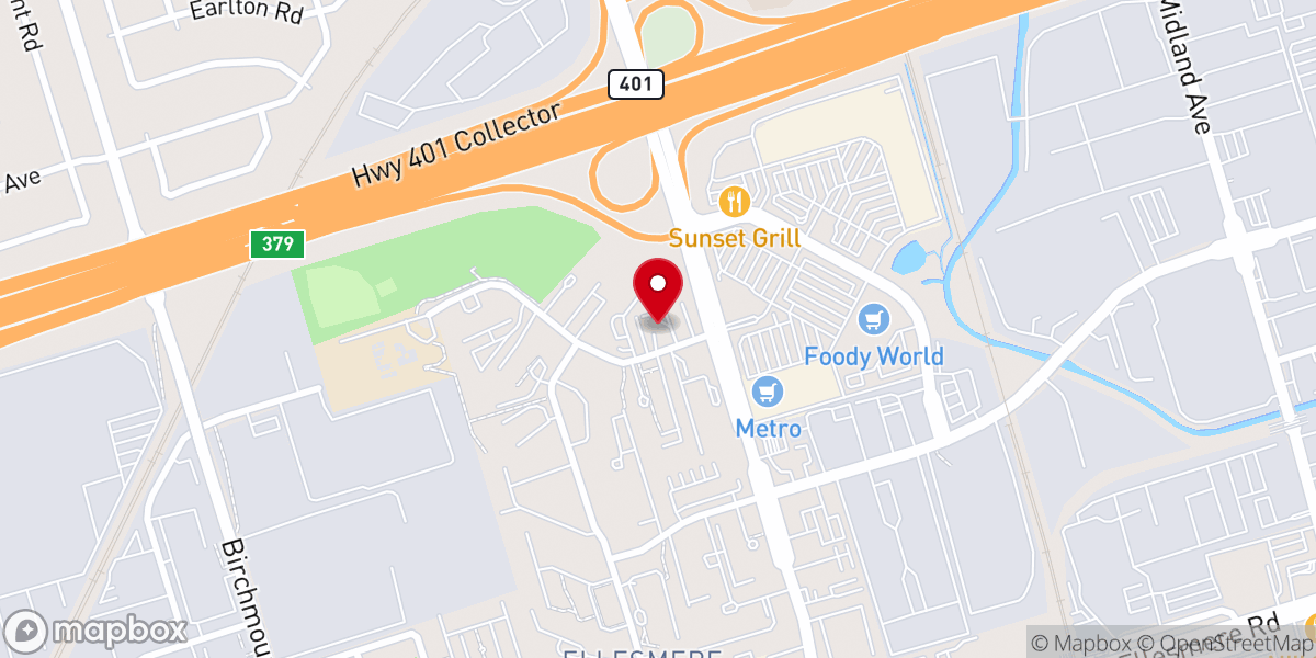 Map showing location of Don Heights Uniitarian Church