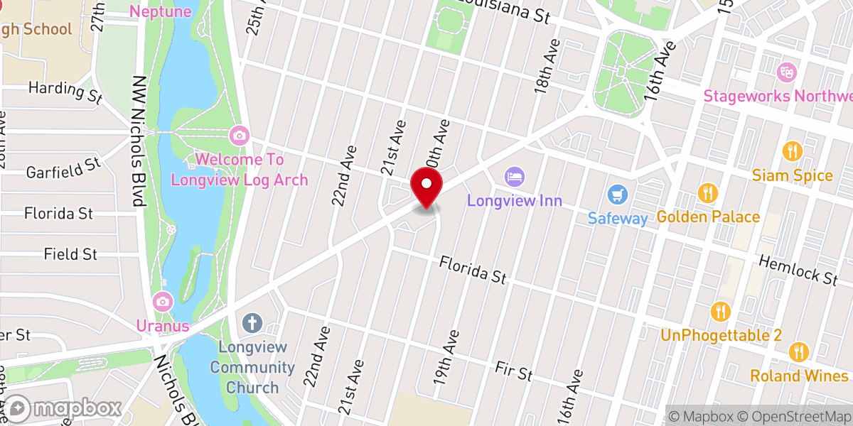 Map showing location of Trinity Lutheran Church