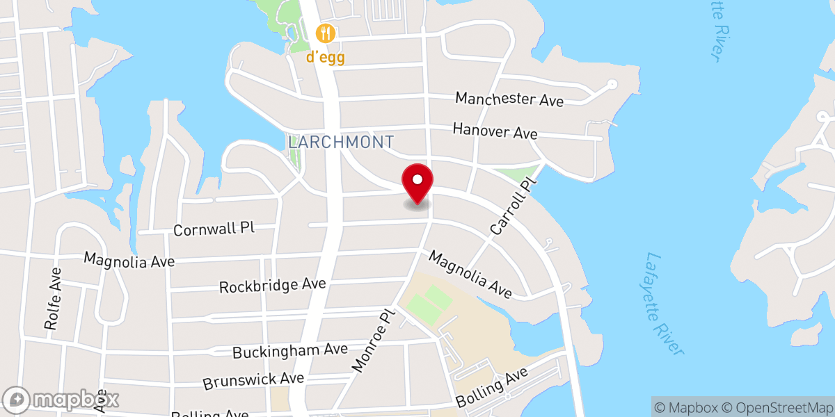 Map showing location of Larchmont United Methodist Church