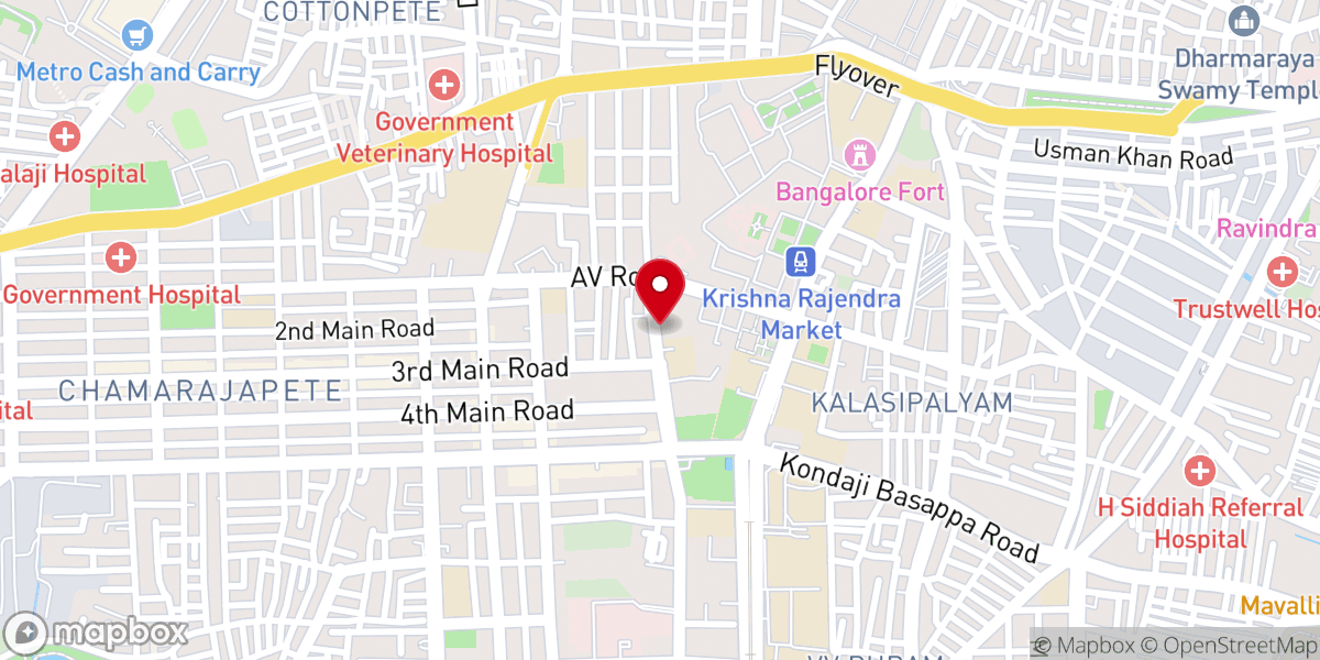 Map showing location of C.S.I St. Luke's Church