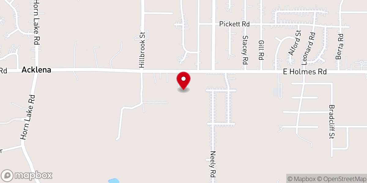 Map showing location of Greater Lakeview Baptist Church