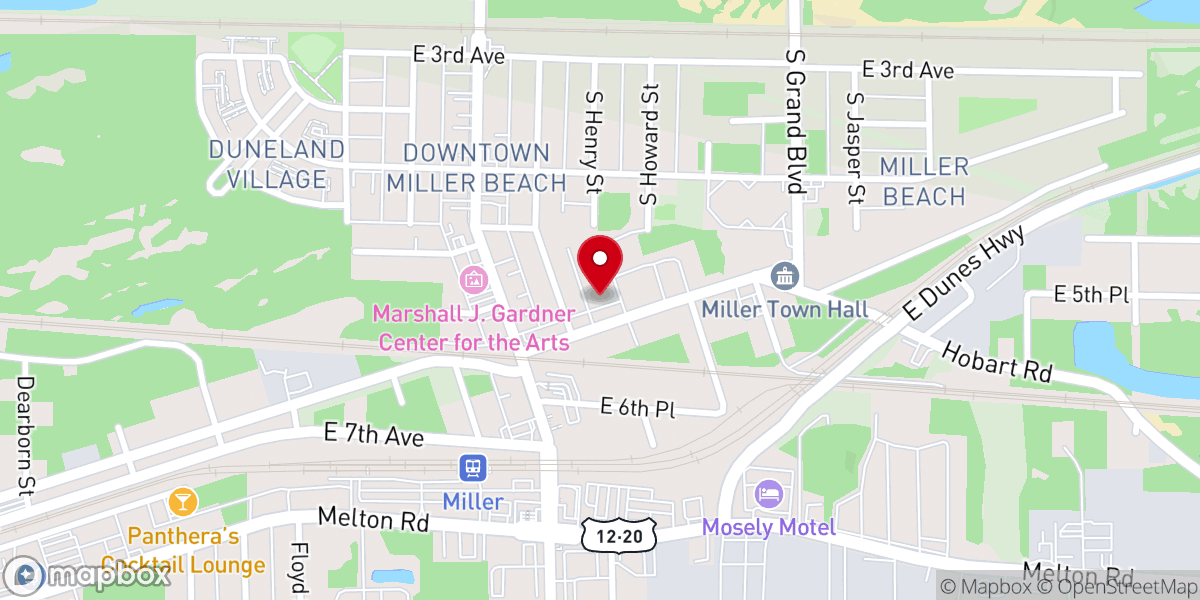 Map showing location of Saint Mary of the Lake Church