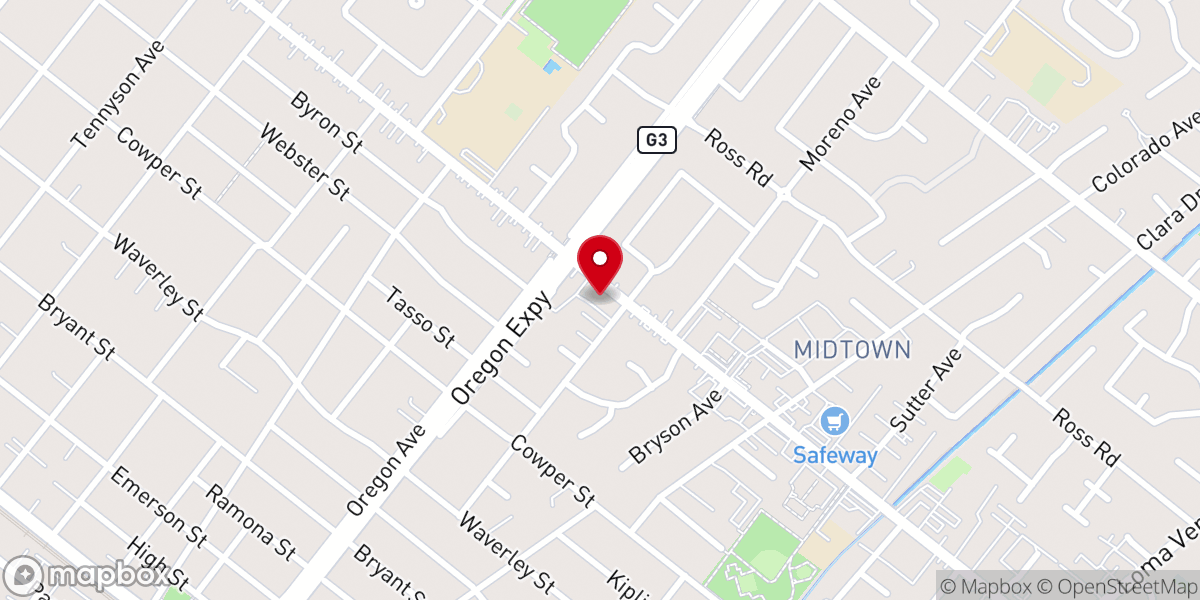 Map showing location of Bridgeway Church of Silicon Valley