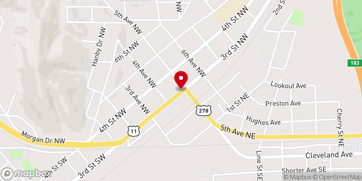 Map showing location of Carnes chapel church