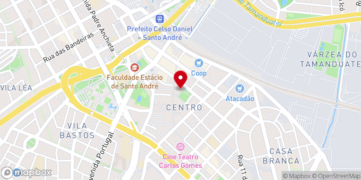 Map showing location of Diocese de Santo André - Mitra Diocesana