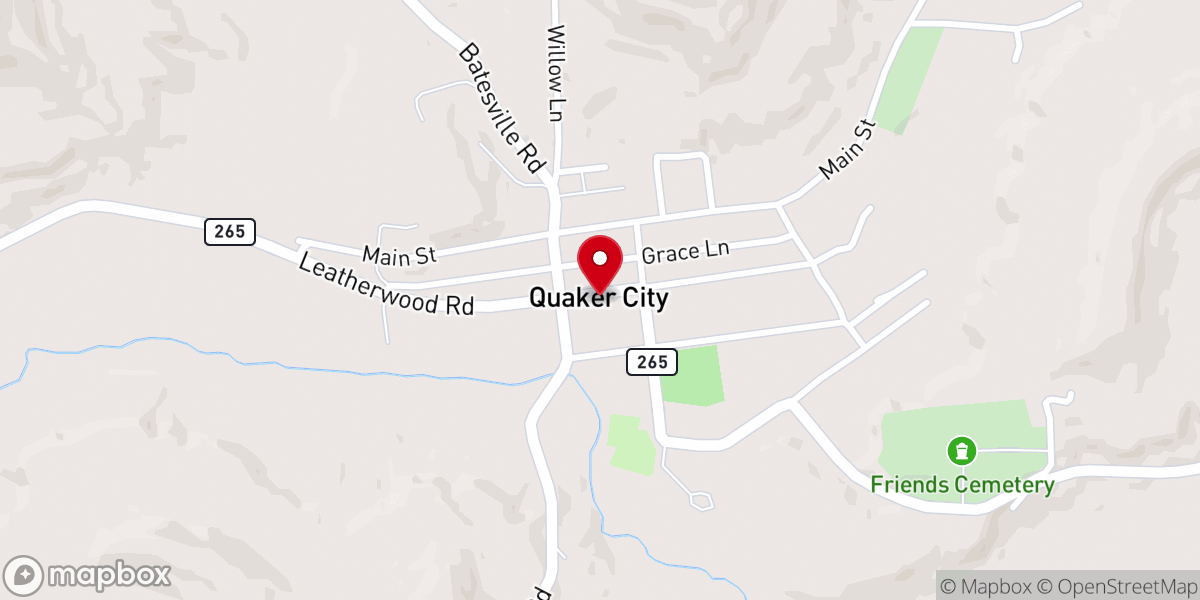 Map showing location of Kennonsburg United Methodist