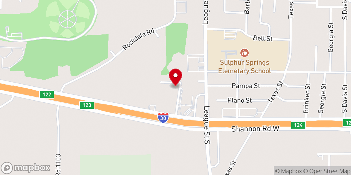 Map showing location of Grace Baptist Fellowship