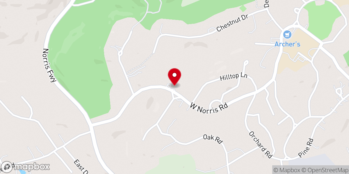 Map showing location of St. Francis Episcopal Church