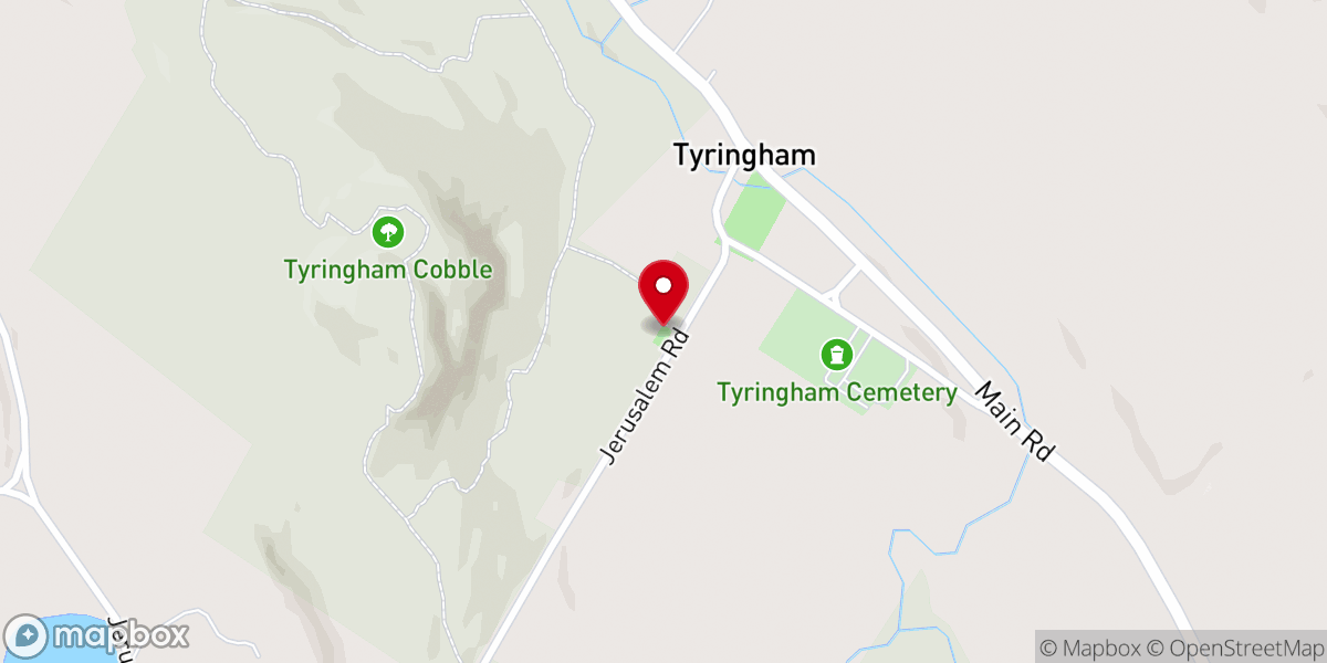 Map showing location of Tyringham Cobble Trailhead
