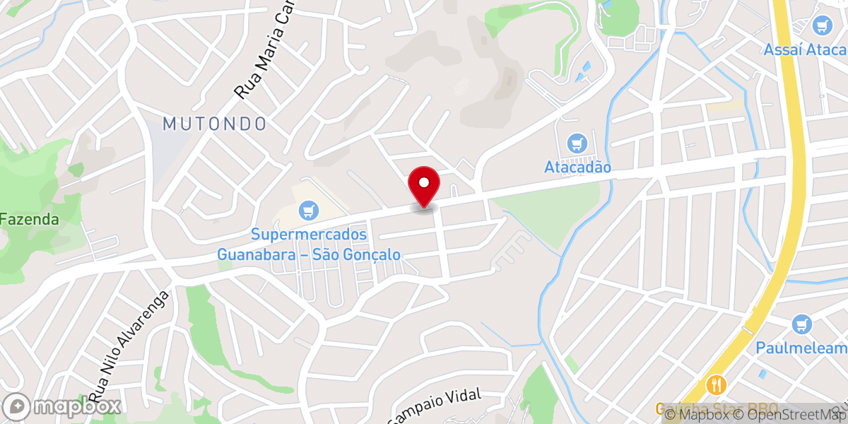 Map showing location of Central do Avivamento