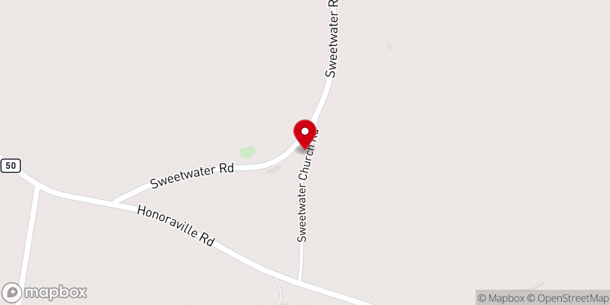 Map showing location of Sweetwater Missionary Church