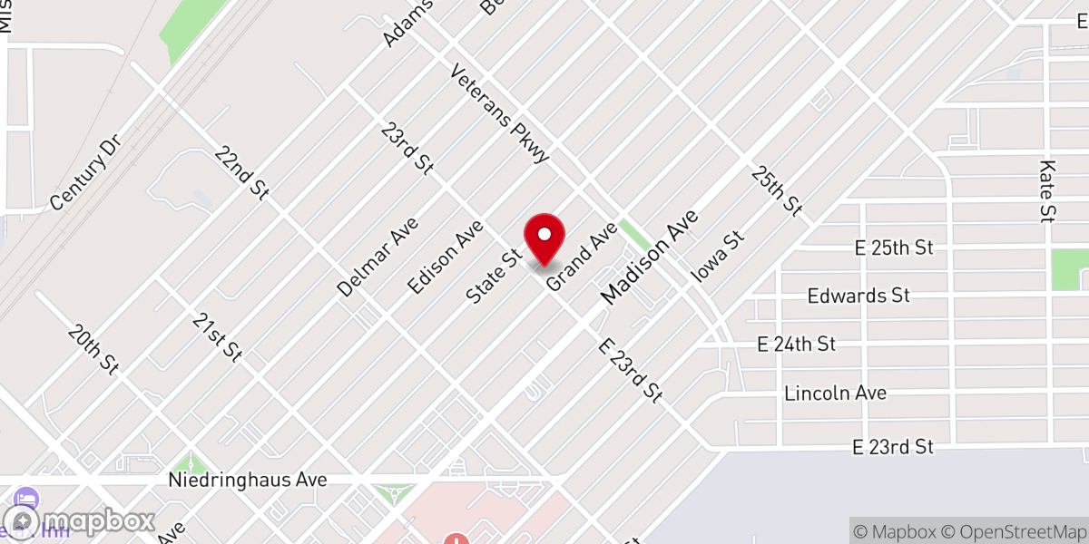 Map showing location of Concordia Lutheran Church