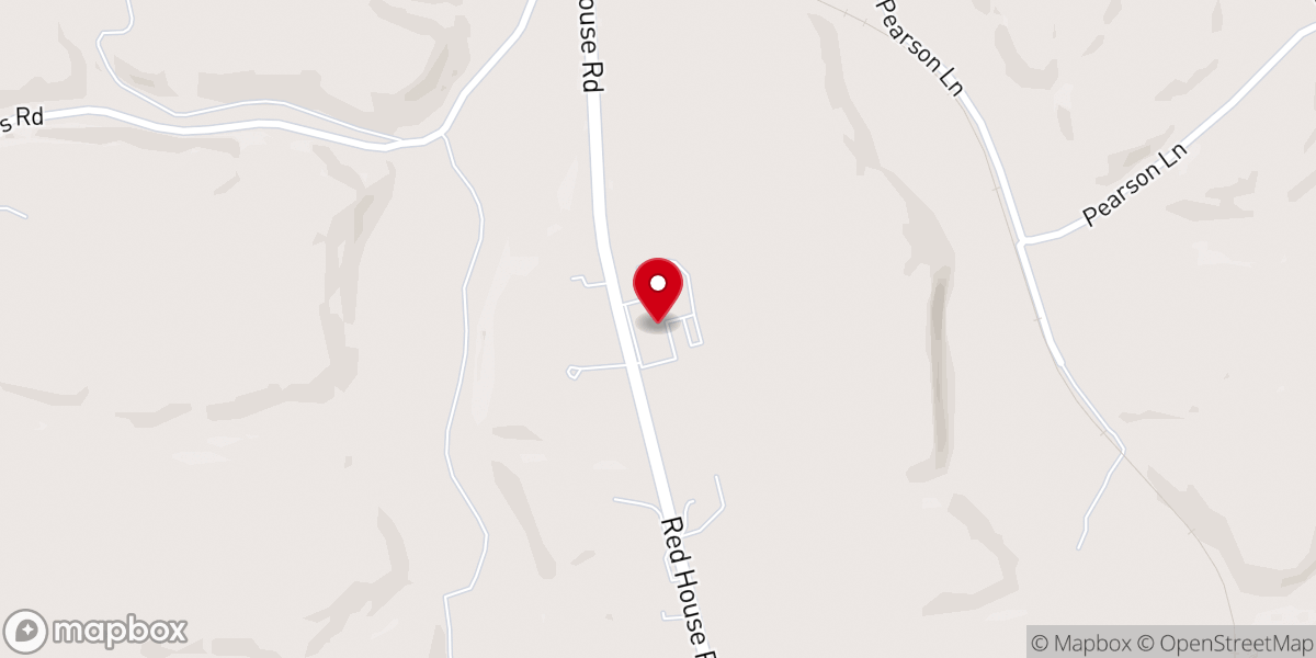 Map showing location of Red House Baptist Church