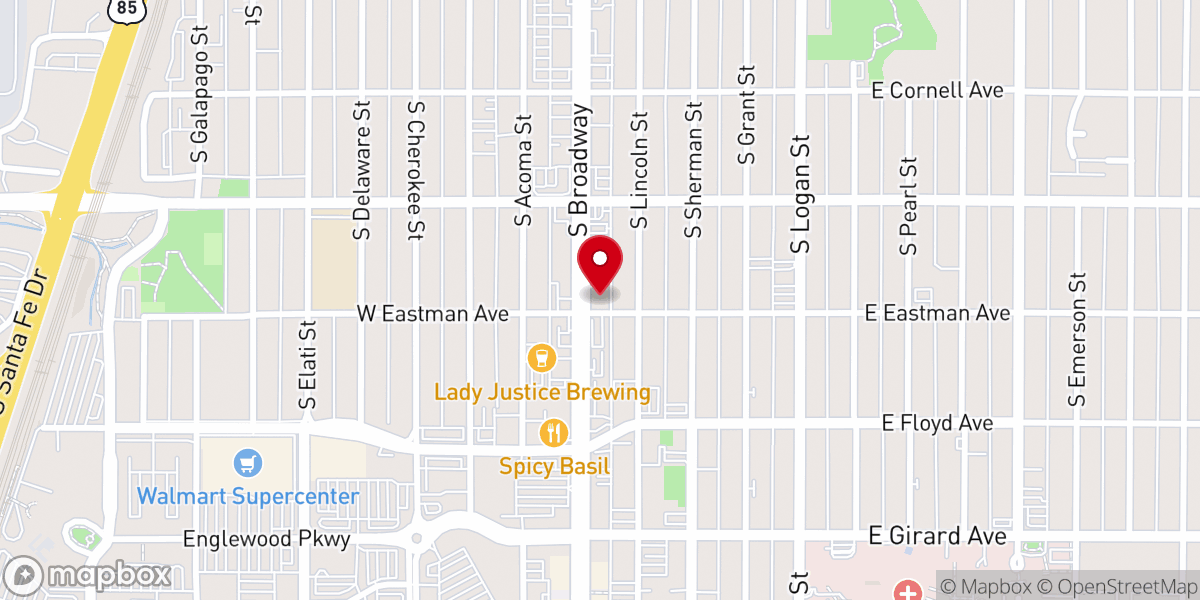 Map showing location of First Baptist Church-Englewood