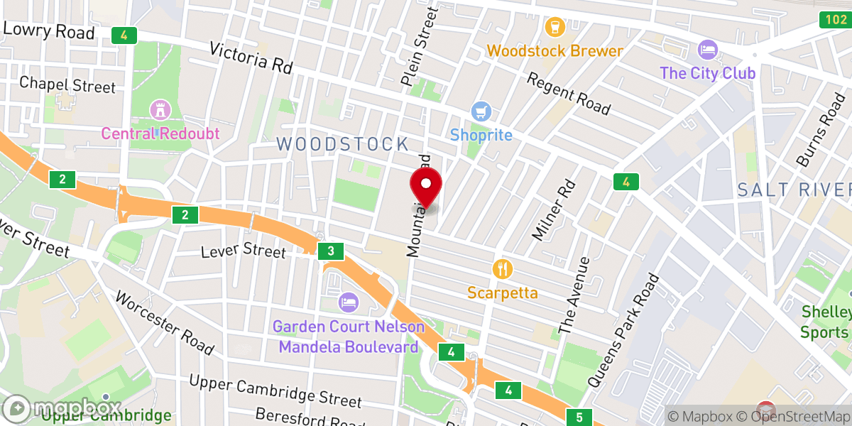 Map showing location of Greek Orthodox Cathedral of St George