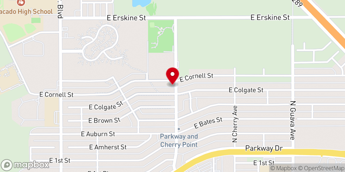 Map showing location of Rising Star Baptist Church