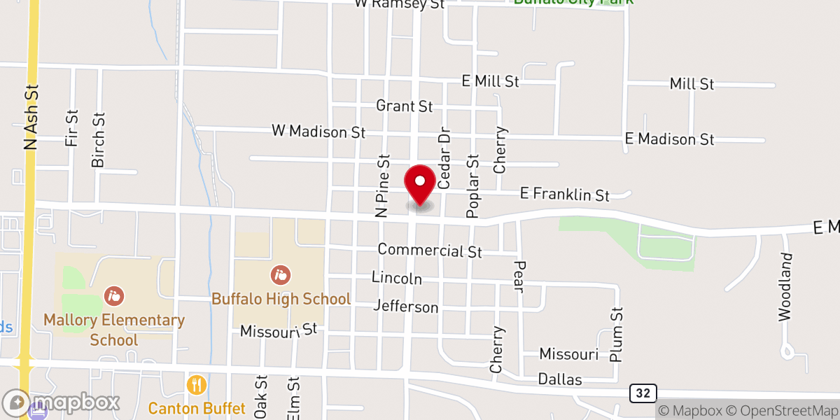 Map showing location of Church Pleasant View AM