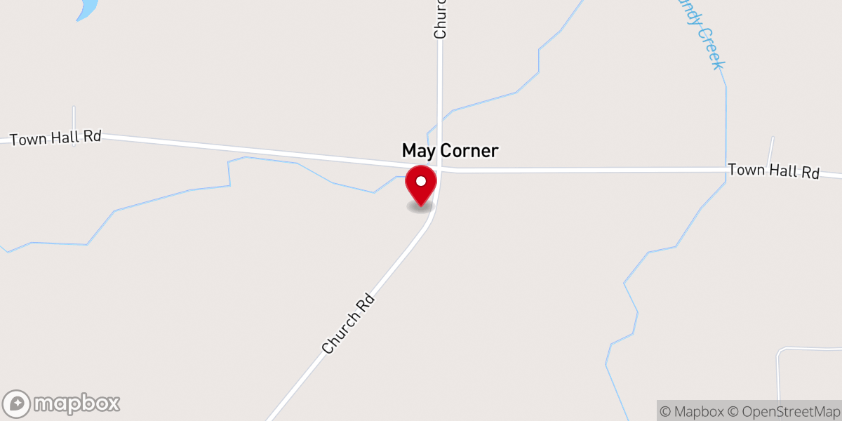 Map showing location of Grover Community Church