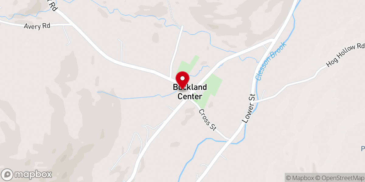 Map showing location of Buckland