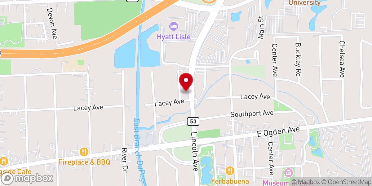 Map showing location of Lisle Bible Church