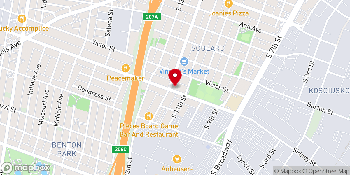 Map showing location of Open Door Outreach Ministries Inc