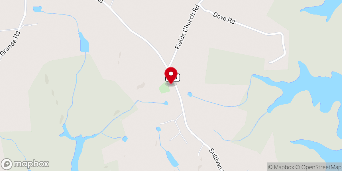 Map showing location of Fields Church